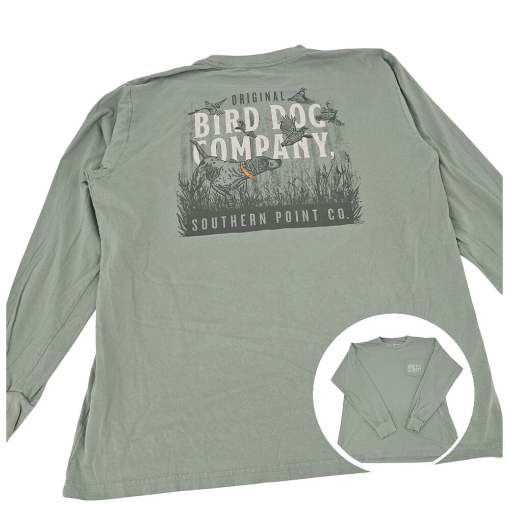 Southern Point Co. Bird Dog long sleeve hunting Tee T-Shirt green Men's M 3902